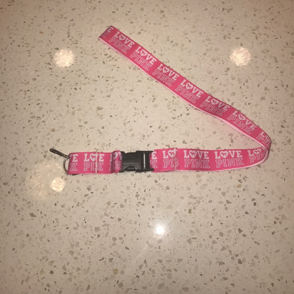 Victoria's Secret Pink Keychain Lanyard ID Holder - Picture 2 of 2