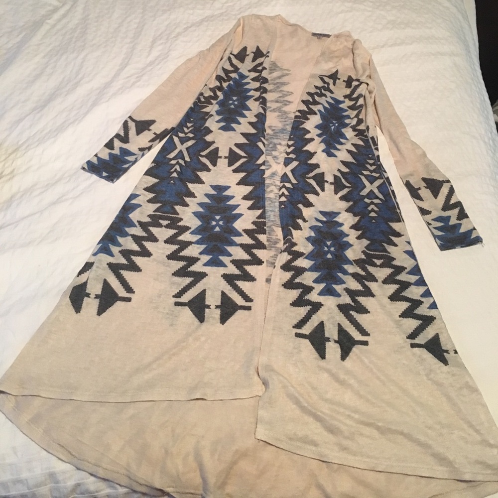 Long Aztec Duster Cardigan