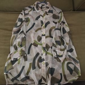 Women's new designer blouse Connick peekaboo back.