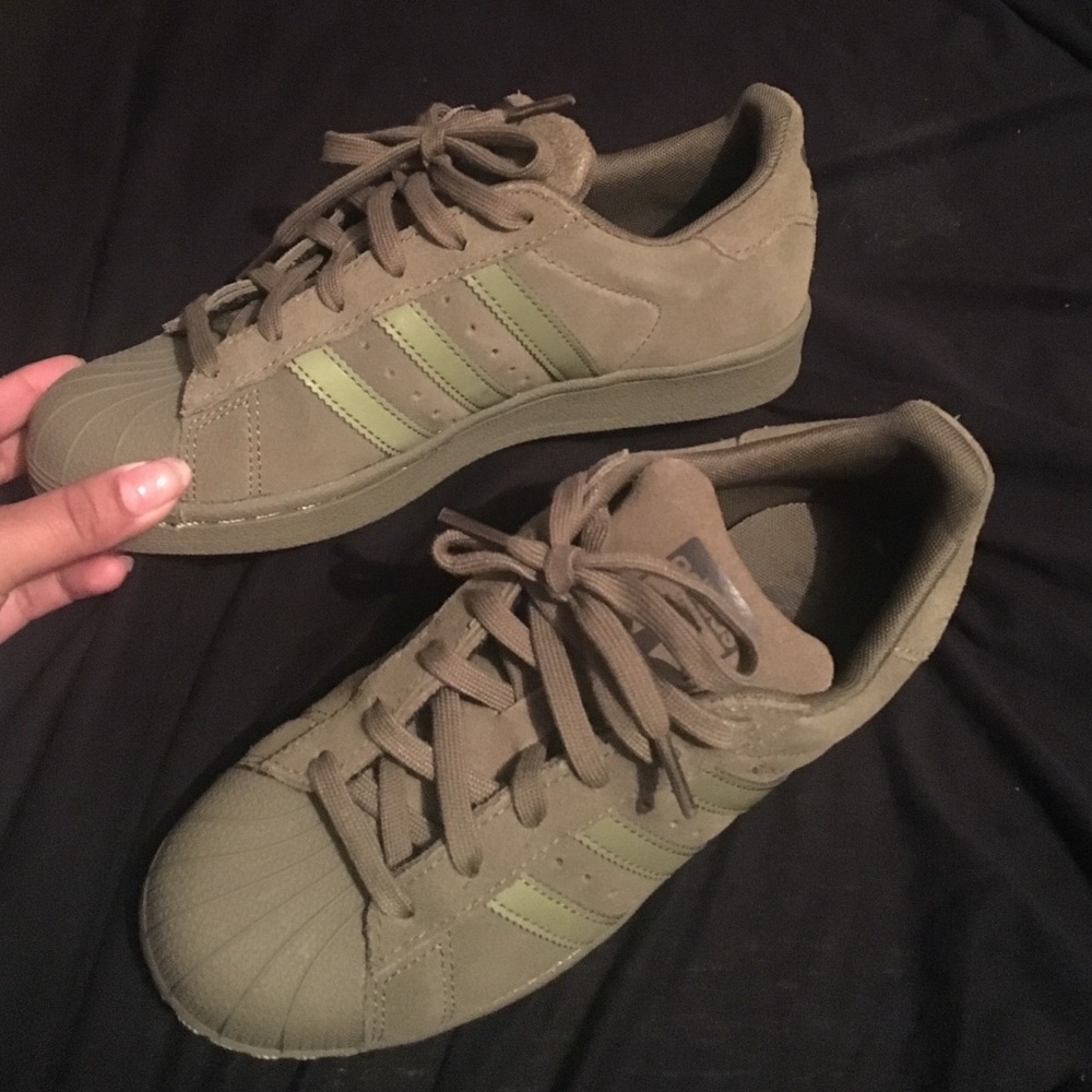 Olive Green superstar adidas