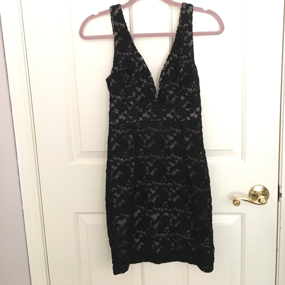 ANGL All lace black tank dress size small
