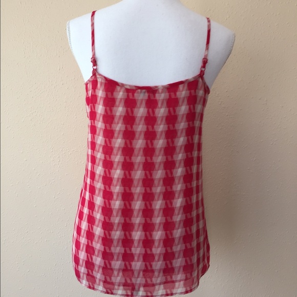 Cabi Pink Houndstooth Print Camisole Tank Size XS - Picture 3 of 5