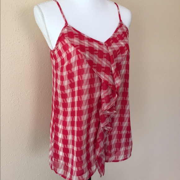 Cabi Pink Houndstooth Print Camisole Tank Size XS - Picture 4 of 5