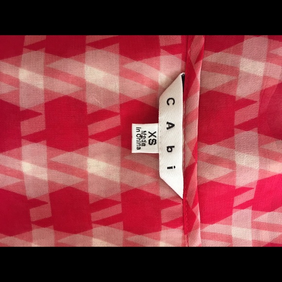 Cabi Pink Houndstooth Print Camisole Tank Size XS - Picture 5 of 5