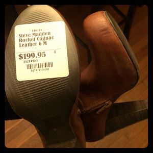 Steve Madden Rocket Cognac Leather Size 6