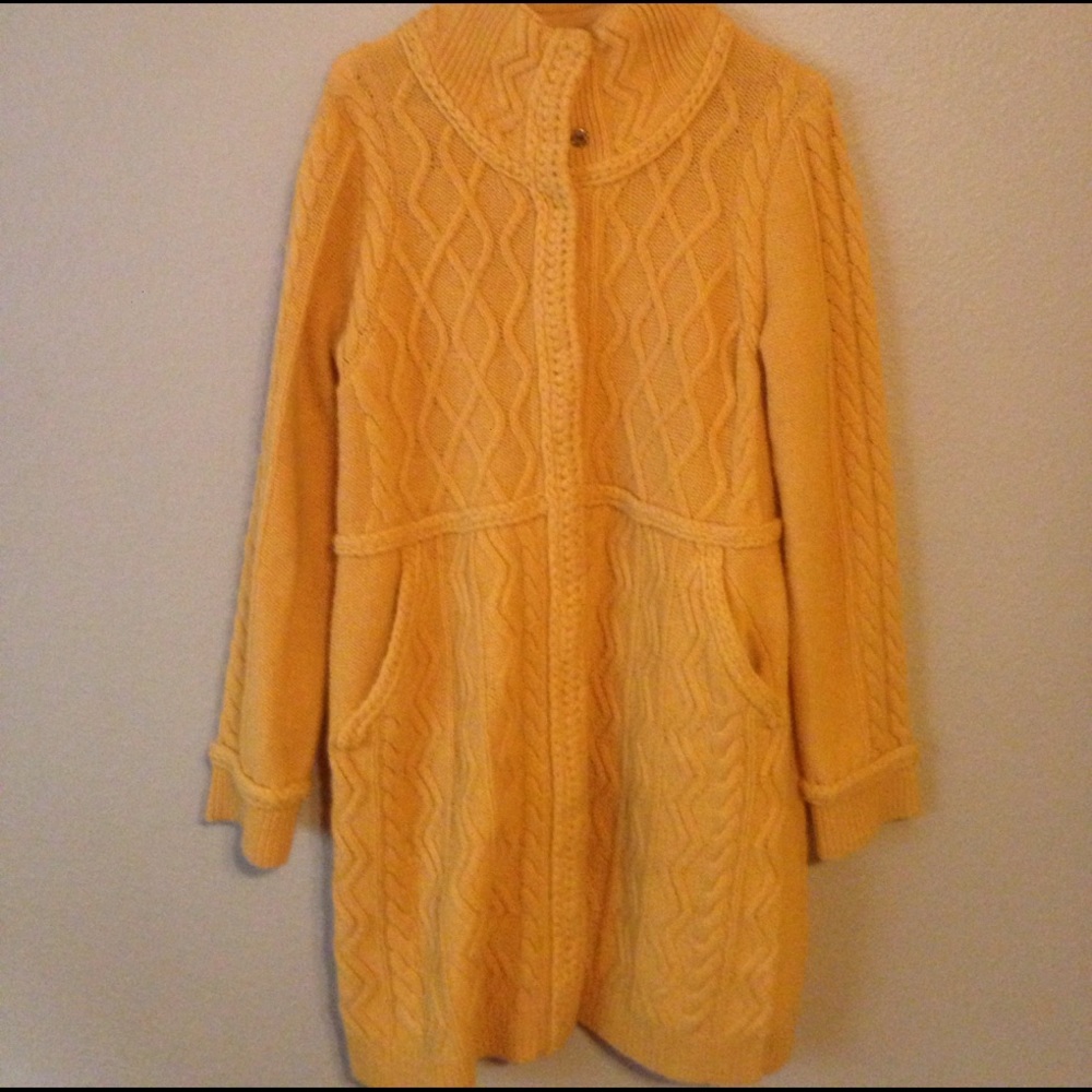 Mustard sweater coat
