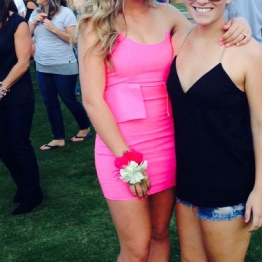 Bright pink mini dress! Size small