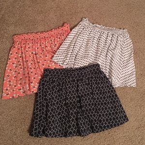 Bundle of girls skirts