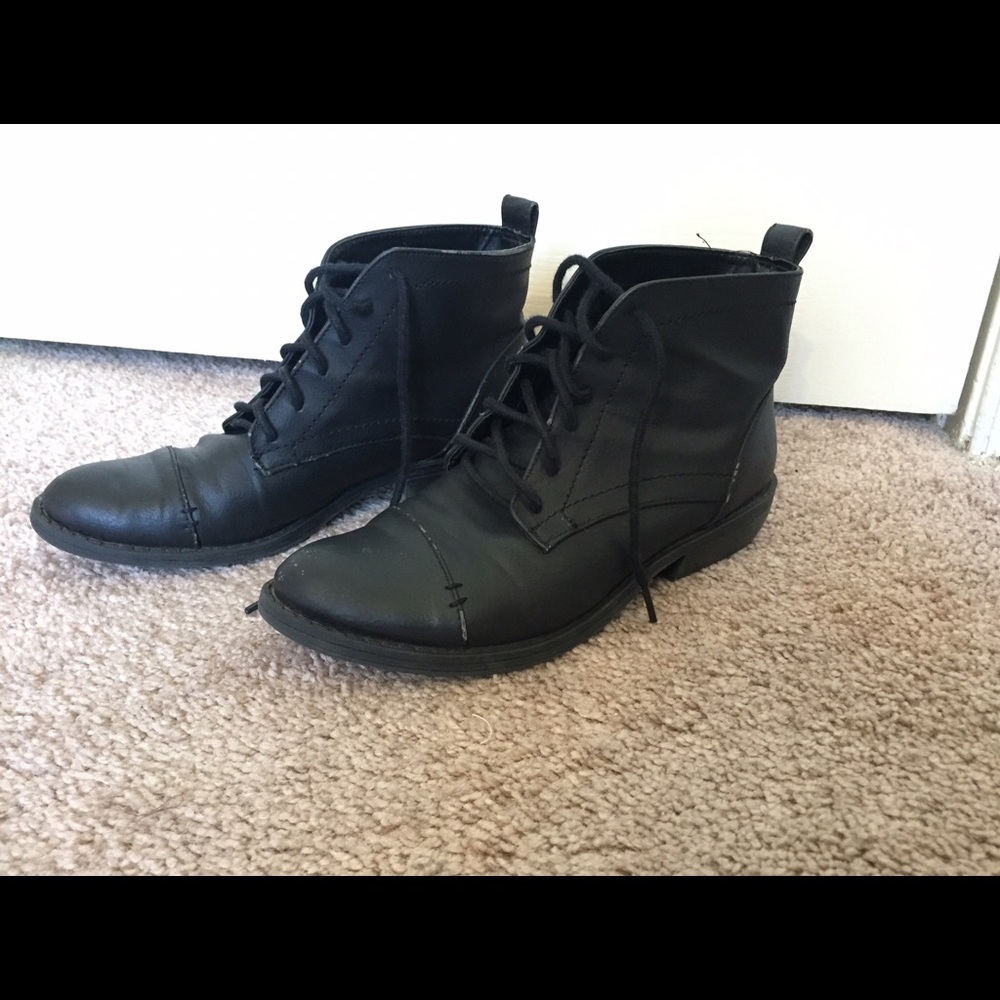 Black Ankle Lace Booties