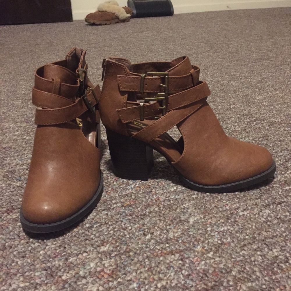 Brown booties