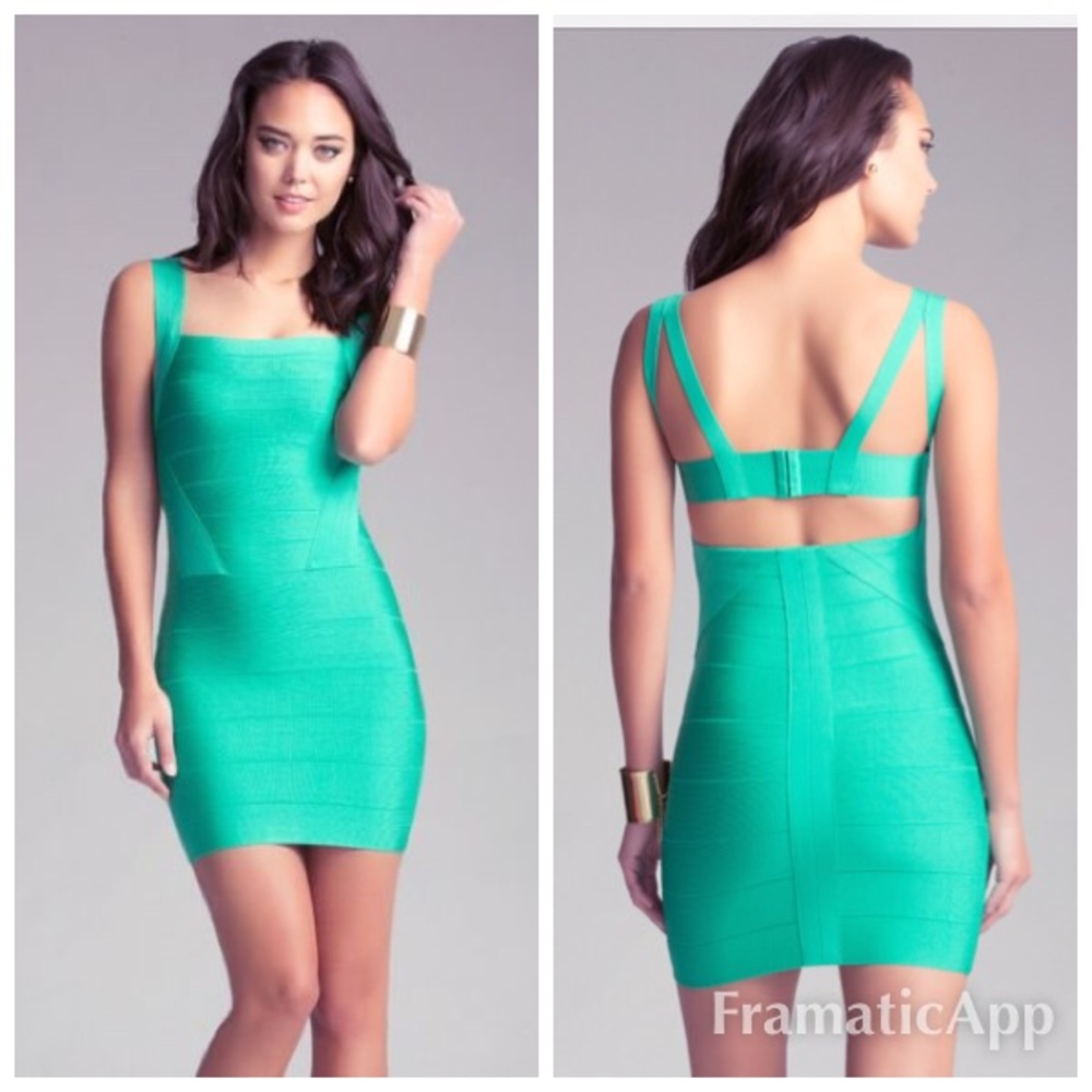 Bebe straps bandage dress