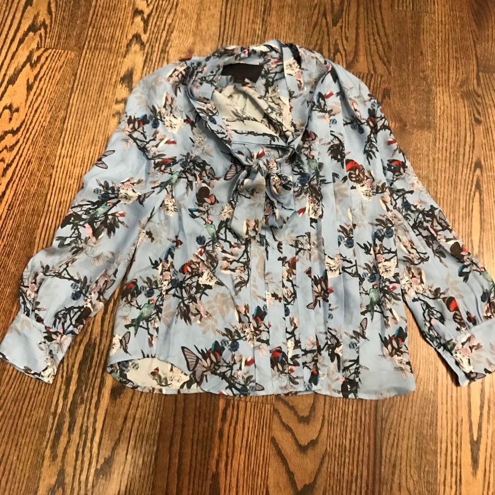 Bird Print blouse