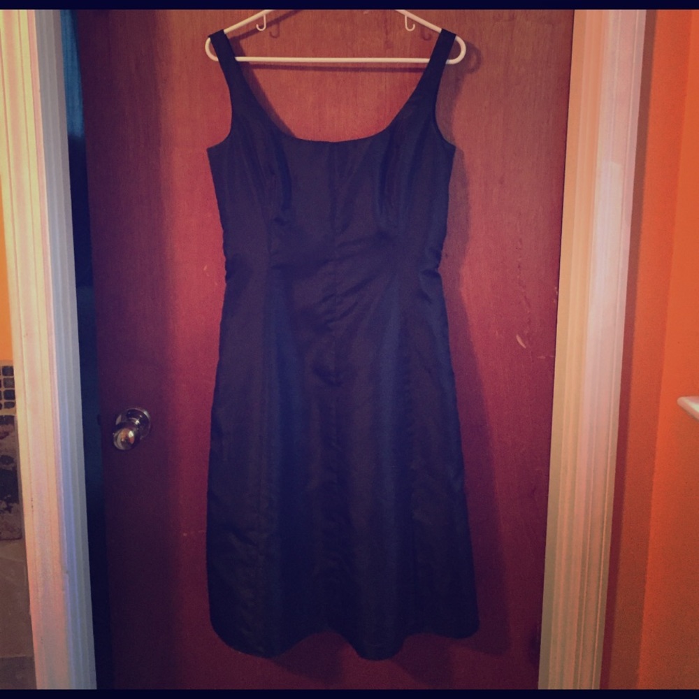 Black, a-line, party/cocktail, bridesmaid dress