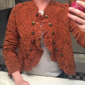 NWT Free people lace military blazer size small