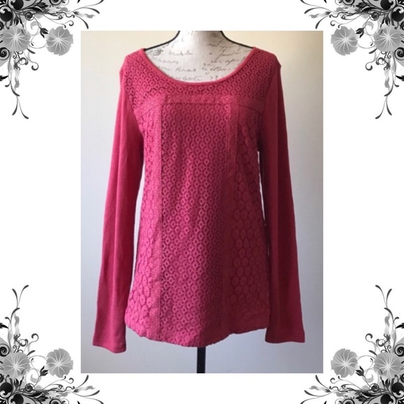 Lucky Brand Tops - 5/$50 {Lucky Brand} Lace Front Detail Thermal