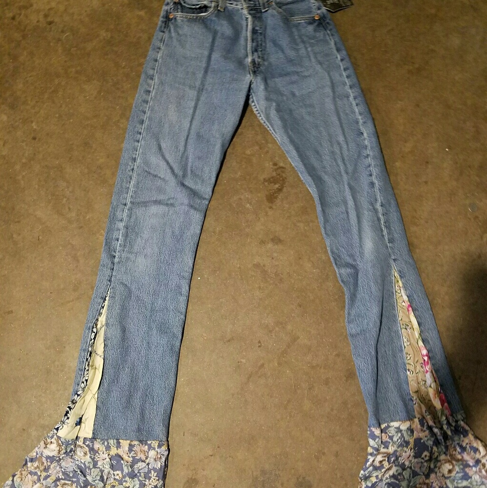 Urban outfitters high wasted patched jeans