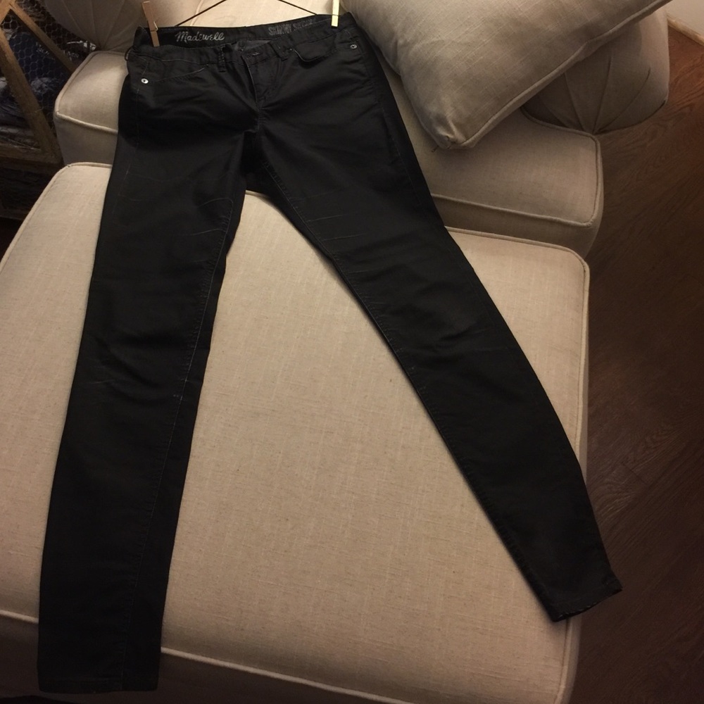 Black leather feeling pants
