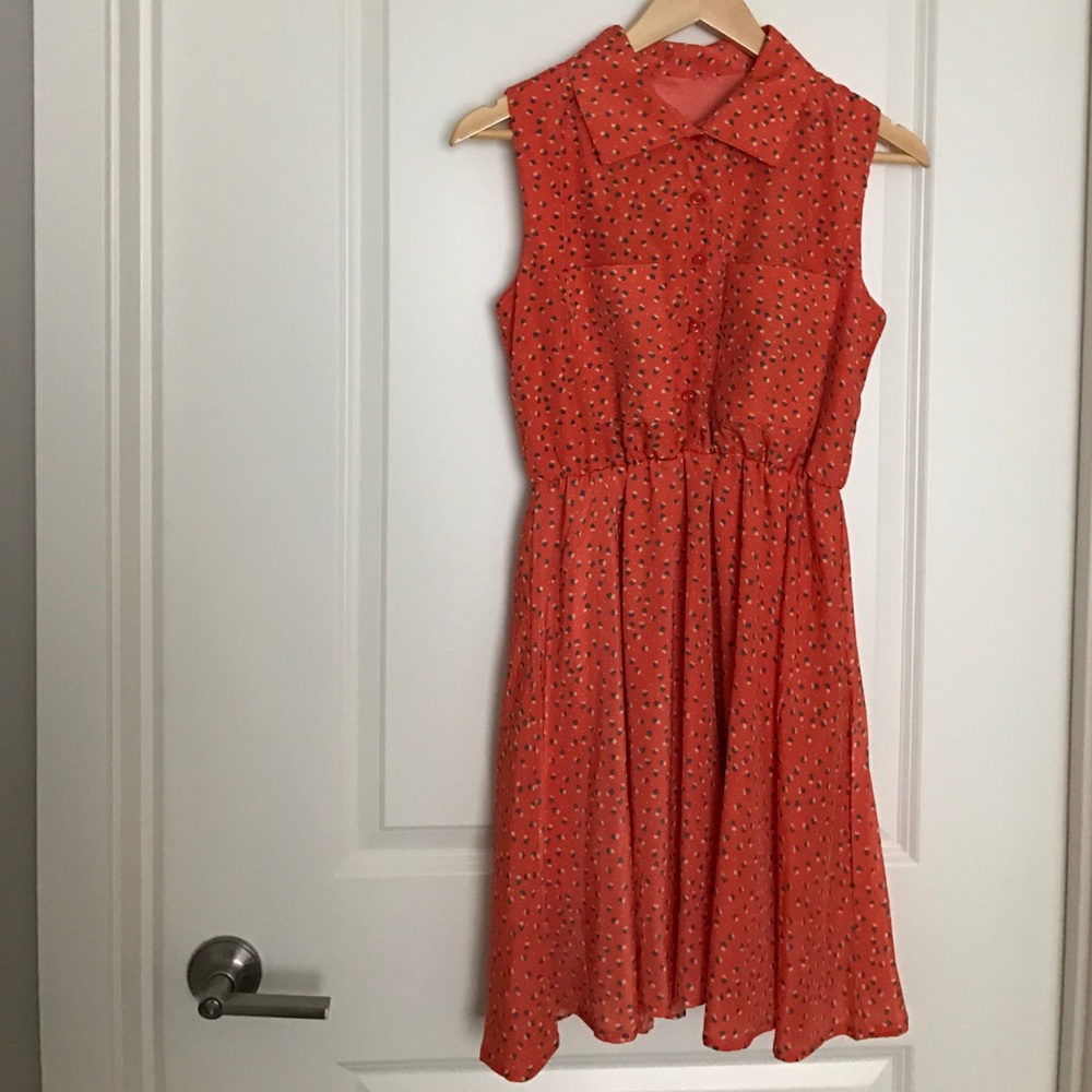 Korean Sleeveless Dress with Chest Pockets