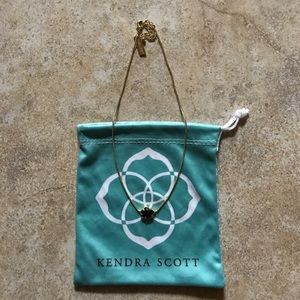 Kendra Scott Mara Black Stone Gold Necklace/Choker