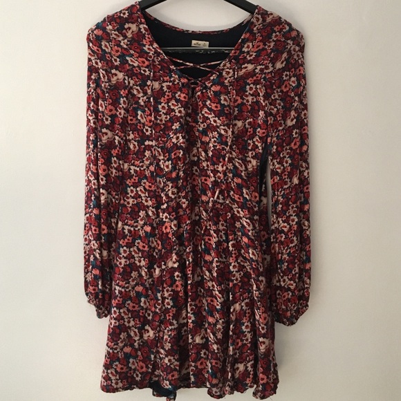 Floral lace up dress - Picture 1 of 4