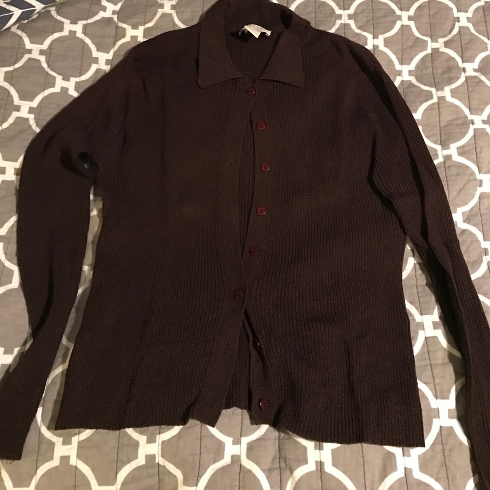 Brown Express cardigan(L)