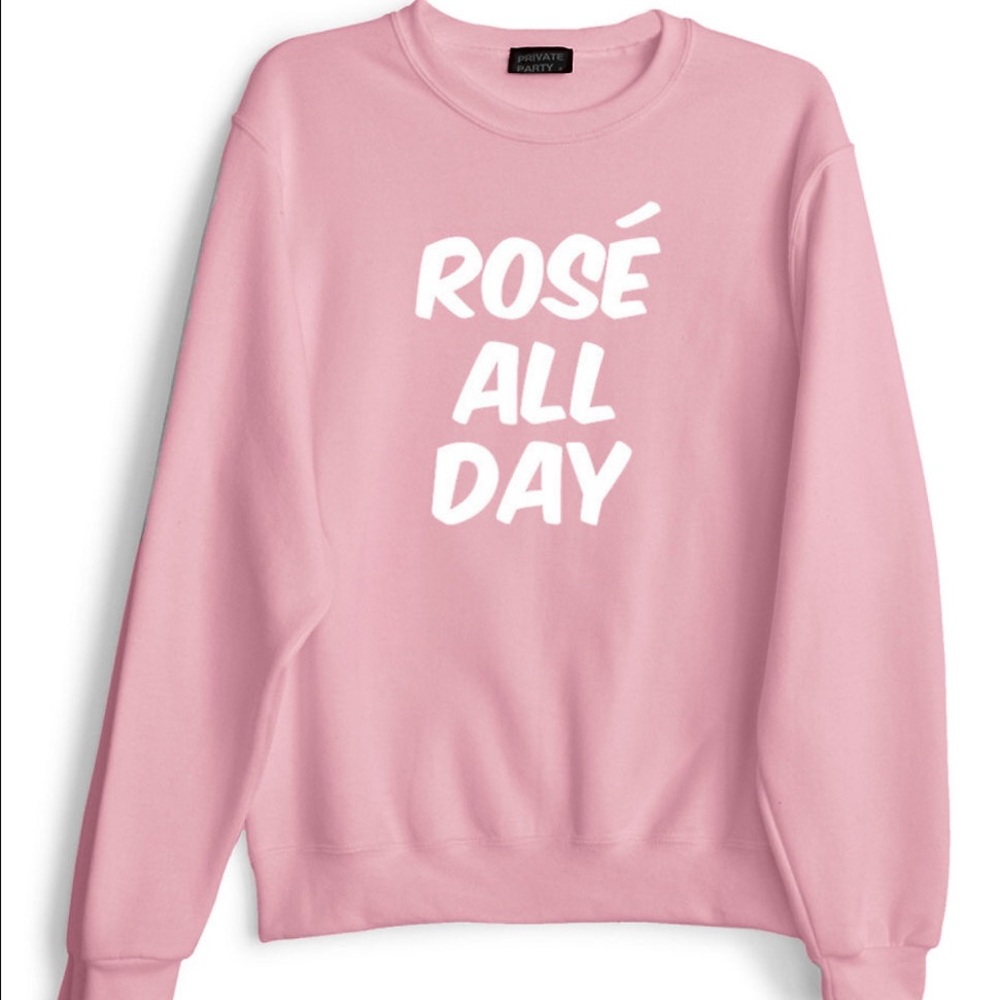 Rose All day BLACK Sweatshirt ,Shop Private Party