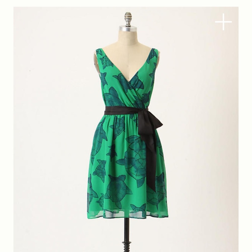 Anthropologie Moulinette Soeurs Silk Turtle Dress