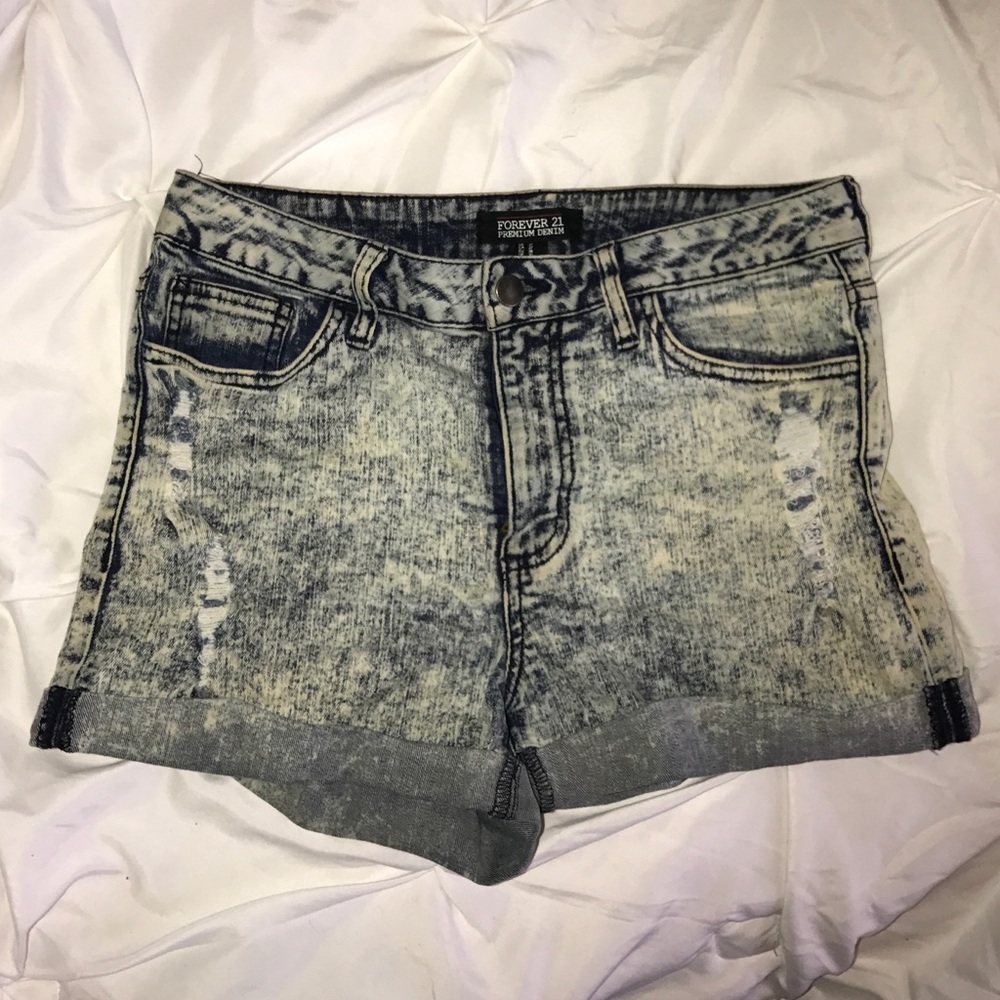 Forever 21 Acid Washed Shorts