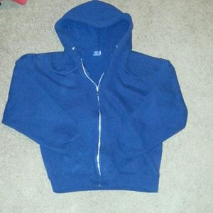 Navy blue zip hoddie