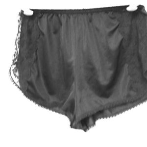 Black lace boy shorts