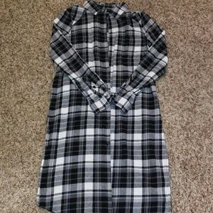Long Flannel Dress Shirt