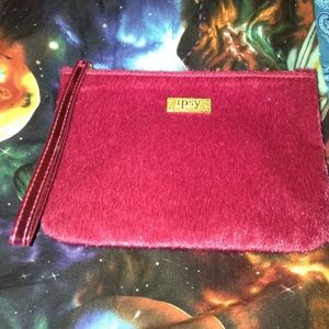 Fuzzy pink ipsy bag