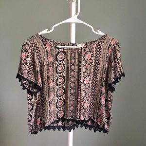 F21 Boho Crop Top