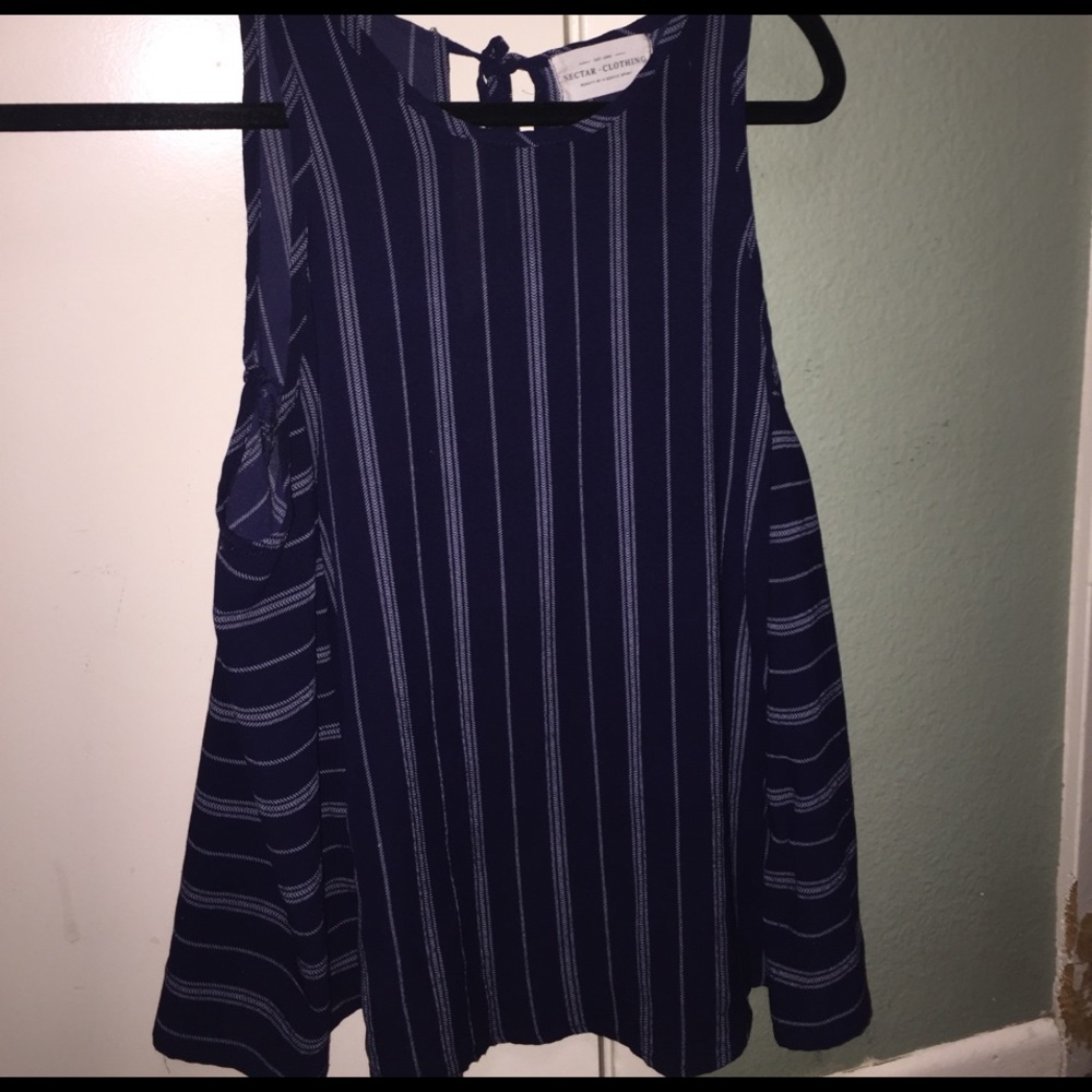 A navy blue light weight top