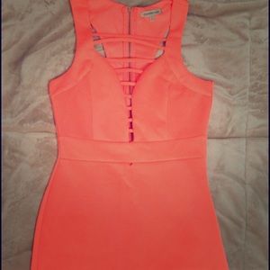 Light orange/pink tight party dress