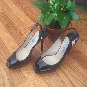 JIMMY CHOO BLACK PATENT LEATHER SHOES