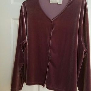 Women's velour cardigan