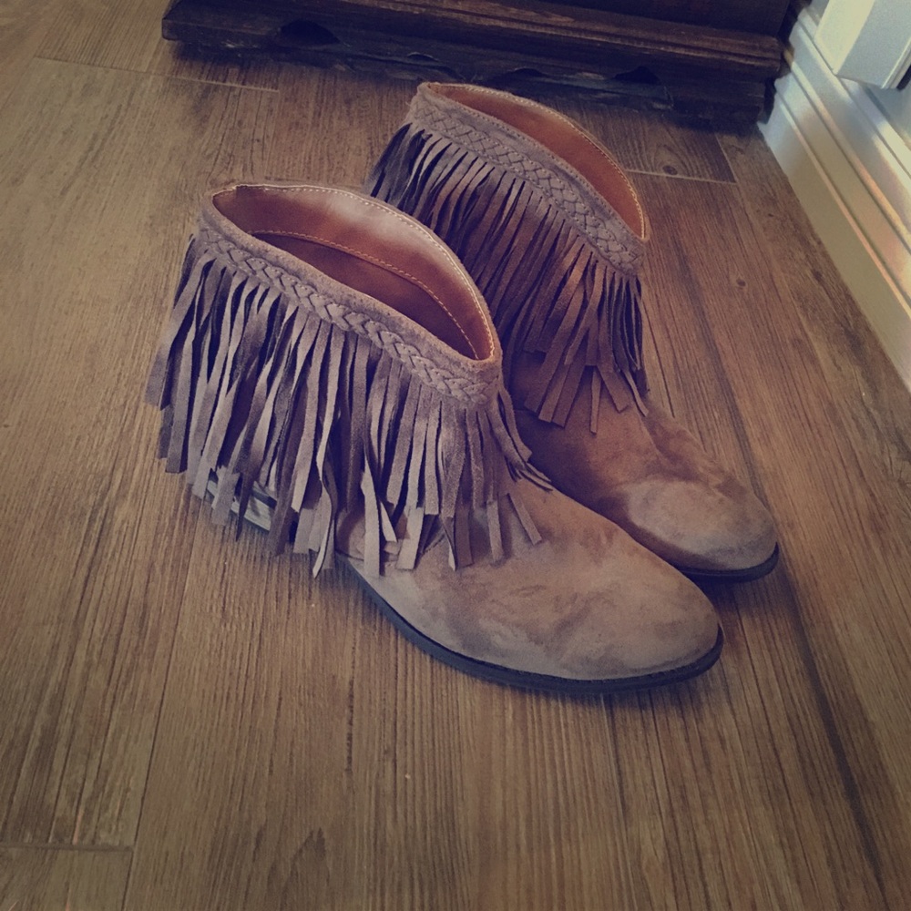 Fringe booties