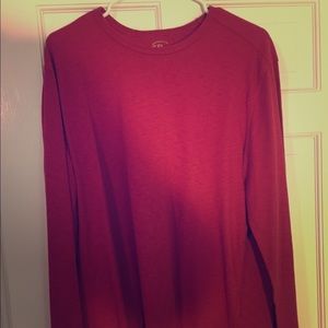 Red Jcrew long sleeve shirt
