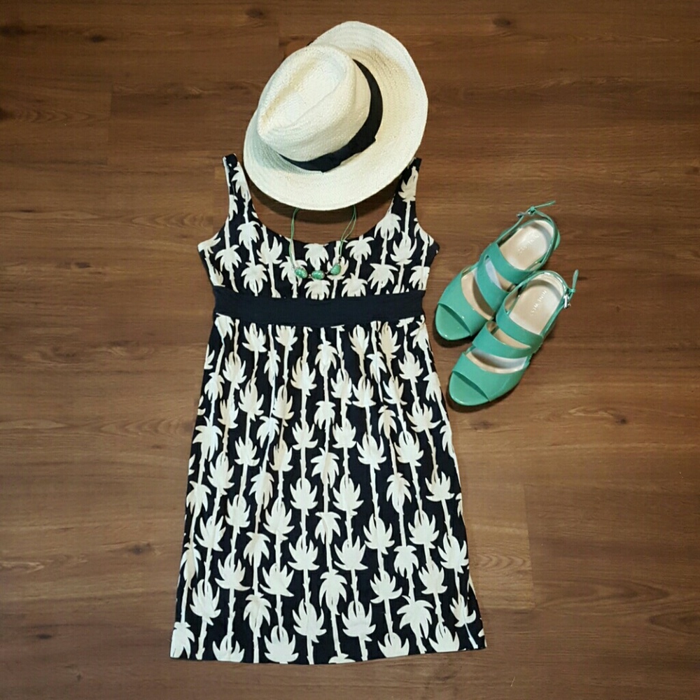 Diane von Furstenberg cream and black dress