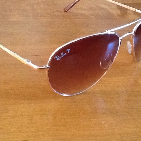 Ray-Ban Accessories - RAY-BAN AVIATOR SUNGLASSES GOLD & BROWN, EXCELLENT