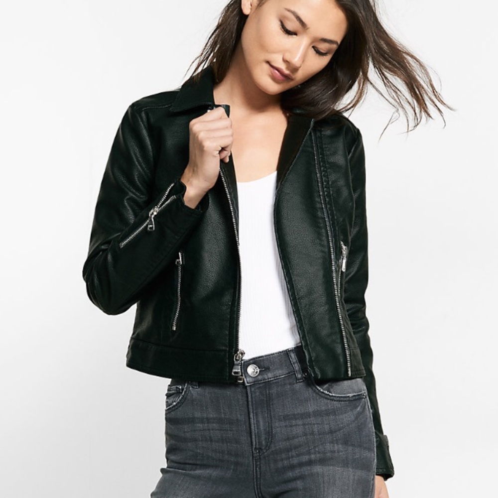 Faux leather jacket