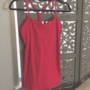 Lululemon Power Y tank dark pink/red