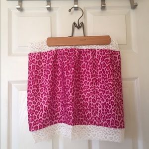✂️ Handmade leopard print & lace mini skirt!