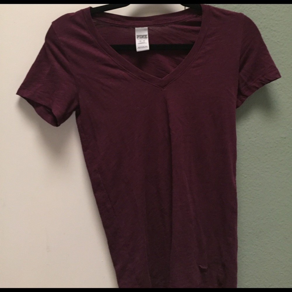 Maroon V-Neck Top