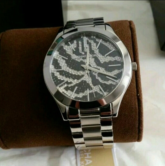 NWT Michael kors Zebra pattern watch