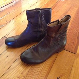 Short dark brown Frye boots