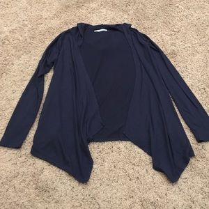 Navy blue hooded cardigan