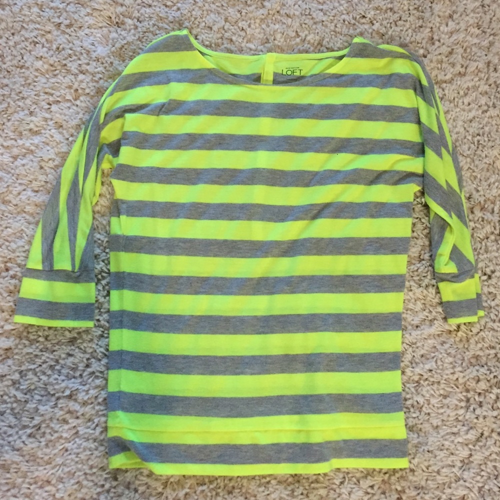 Neon yellow striped top