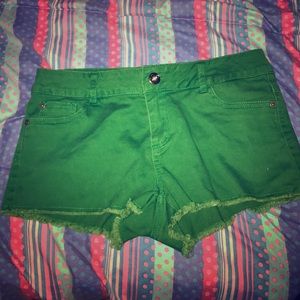 Green shorts